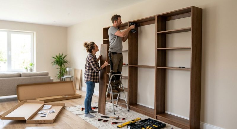Custom Bookshelves Installation in Greensboro, NC